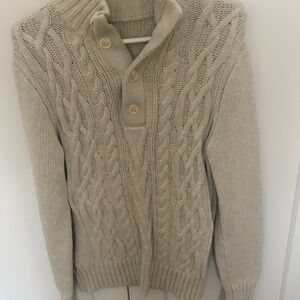 Men's Cable Knit Sweater - Cream